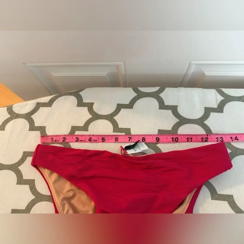 J.Crew Ribbed high-rise cheeky bikini bottom NWT Size S